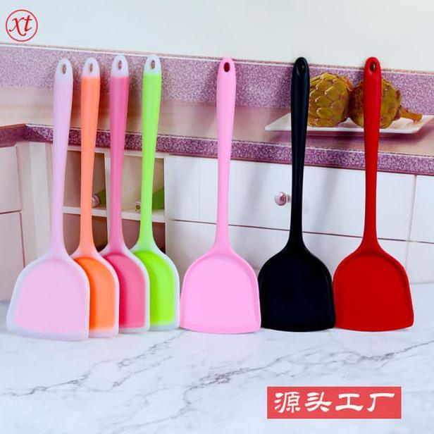 Gambar Sutil Spatula Sodet Masak Silikon Anti Lengket Tahan Panas - Merah Muda dari Toko Flip Flip undefined Tokopedia