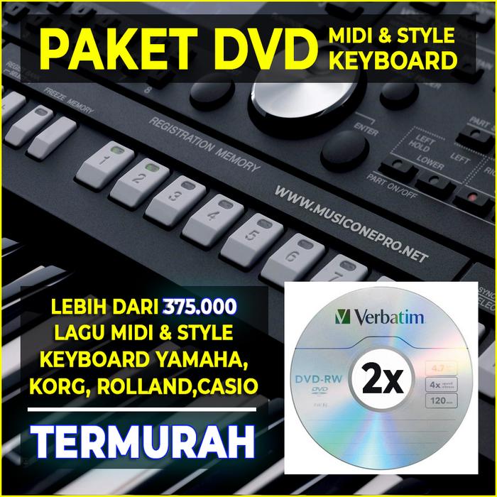 Jual Dvd Midi Song Style Keyboard Free Software Jakarta Timur Music One Production Tokopedia