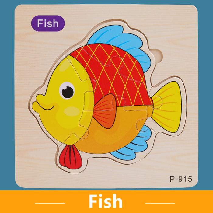 Gambar Mainan Edukasi Puzzle Anak Bayi Puzzel Kayu - Ikan dari Kumboid undefined Tokopedia