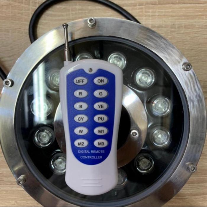 Gambar Lampu led kolam air mancur 12 watt 12w rgb fountain lampu kolam 24v - 12 mata remote dari Indo Led Lighting undefined Tokopedia