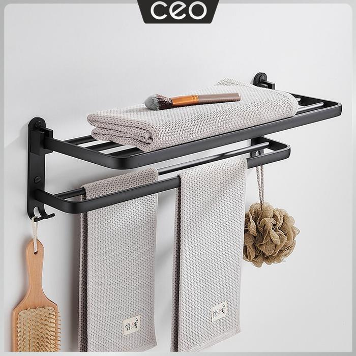 Gambar CEO Set Rak Dinding Kamar Mandi 5 in 1 Set Rak Gantung Kamar Mandi - Rak 2 Tingkat dari CEO Official Store undefined Tokopedia