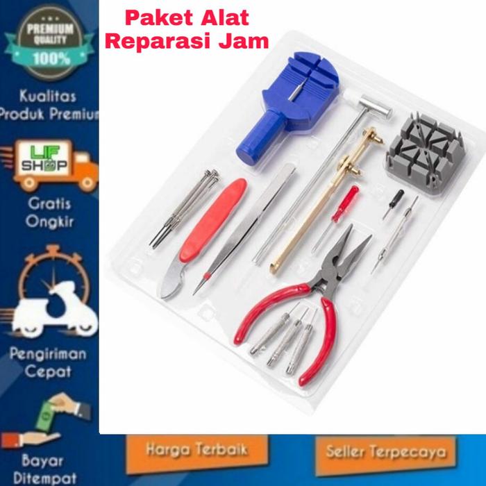 Gambar Paket Alat Reparasi Perbaikan Servis Jam Tangan Lengkap Tools Set - TWTS02 dari Lifshop Fashion undefined Tokopedia