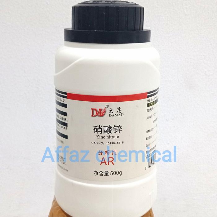Gambar zinc nitrate hexahydrate AR / Zn(NO3)2.6H2O 99% DM-Reagent 500G dari Finne Lab undefined Tokopedia