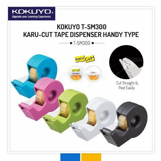 Kokuyo Tape Dispenser Karu-cut T-sm300nw - Biru