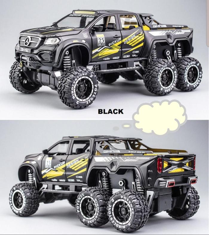 Gambar DIECAST MINIATUR MOBIL MERCEDES PICKUP MONSTER X METAL COLLECTION 1:28 - Hitam dari DASFIDCIA OLSHOP undefined Tokopedia