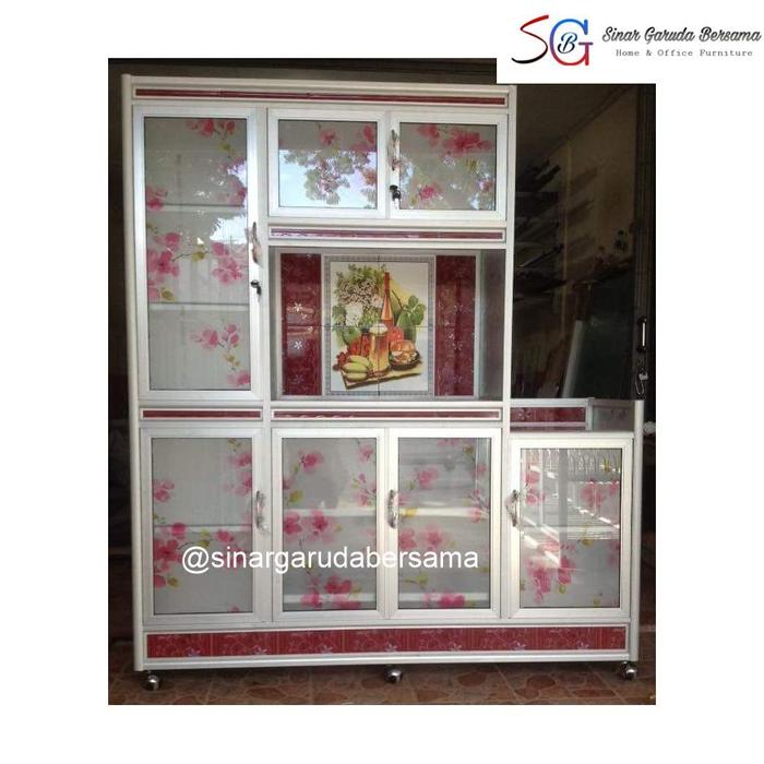Gambar LEMARI PIRING DAPUR / LEMARI PIRING ALUMINIUM / LEMARI DAPUR ALUMINIUM - MODEL 2 dari Sinar Garuda Bersama undefined Tokopedia