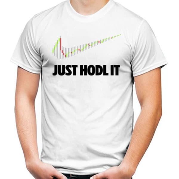 Gambar Kaos Bitcoin Just HODL IT / Kaos Pria  /  Premium Cotton / RED MANGO - Putih, XXL dari GRANDSALE.SHOP undefined Tokopedia