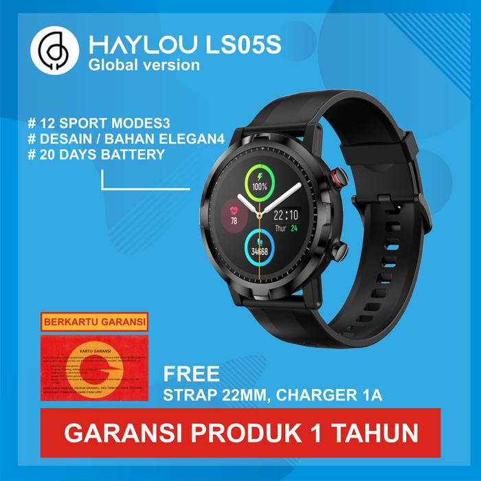 Gambar Haylou LS05 Solar TFT Touch Screen Smartwatch IP68 English Version - LS05SRT dari Kardel Shop undefined Tokopedia