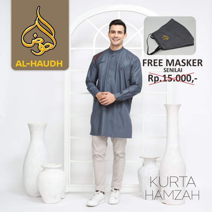 Gambar Kurta AL HAUDH Type Hamzah - Hitam, M dari Al-Haudh undefined Tokopedia