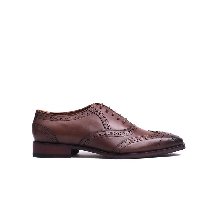 Gambar Sepatu Kulit Pria Kerja Wingtip Brogue Koku Footwear Zeus Brown Coklat - 39 dari Koku Footwear undefined Tokopedia