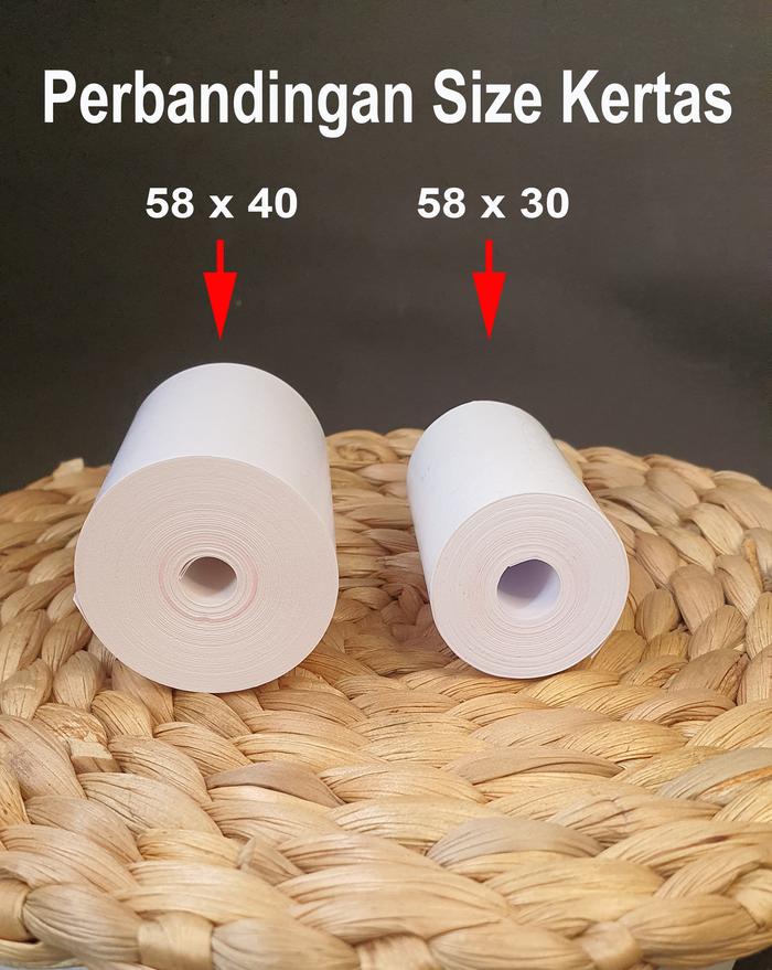 Gambar KERTAS PRINTER BLUETOOTH 58 x 30mm KERTAS STRUK KERTAS KASIR THERMAL - 58x30mm SATUAN dari SMARTCOM TECHNOLOGY undefined Tokopedia