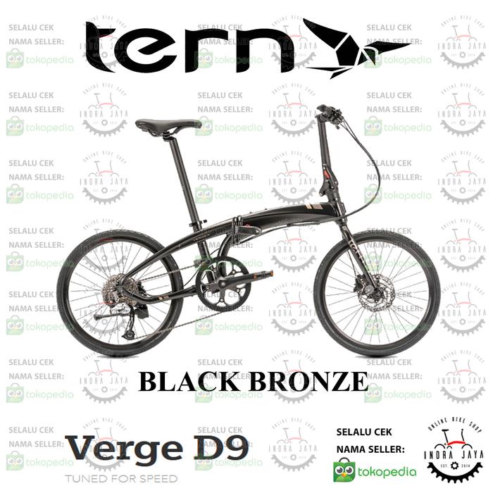 Jual TERN FOLDING BIKE VERGE D9 20Inch 451 SPEED BLACK