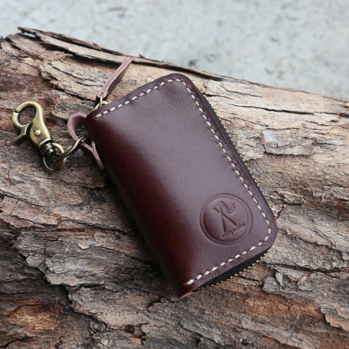 Gambar Zipper Key Wallet / Dompet Kulit STNK - Coklat Tua dari ARMy Leather_NEW undefined Tokopedia