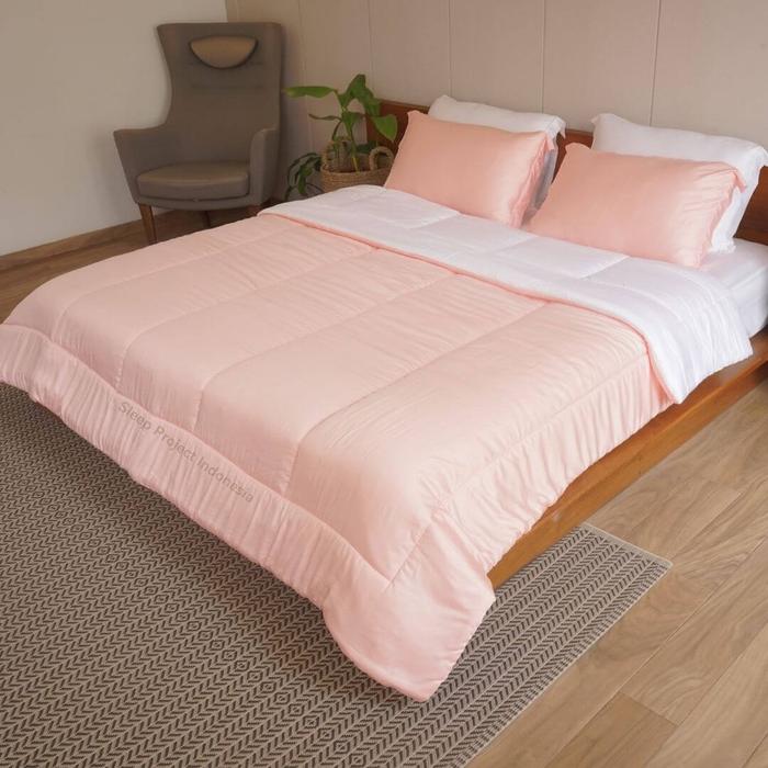 Gambar TENCEL (T Plain Baby Pink) BEDDING SET - SINGLE SIZE, Sprei Set dari Sleep Project undefined Tokopedia