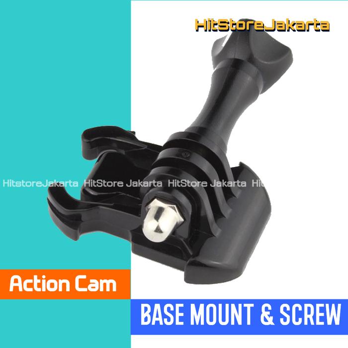 Gambar Base Mount & Screw Hitam Aksesoris GoPro SJCAM Xiaomi YI BPro Kogan dari HitStore Jakarta_NEW undefined Tokopedia