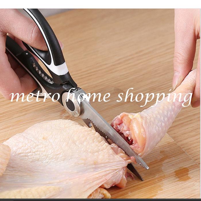 Gambar Gunting dapur serbaguna/ gunting ayam ikan sayur super tajam - MHS011 - Hitam dari Metrohomeshopping undefined Tokopedia