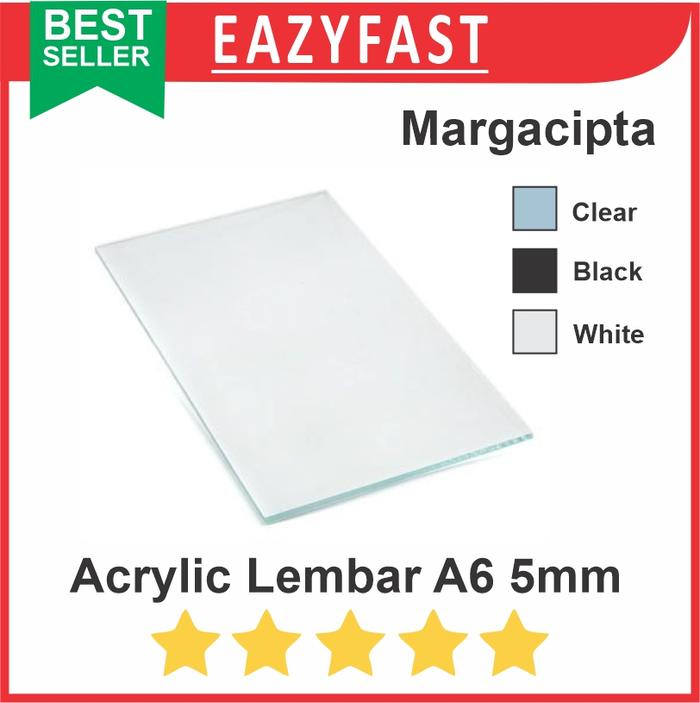 Gambar Akrilik A6 5mm Bening Hitam Putih Susu Potongan Lembaran Acrylic Sheet - Bening Clear dari Eazyfast Store undefined Tokopedia