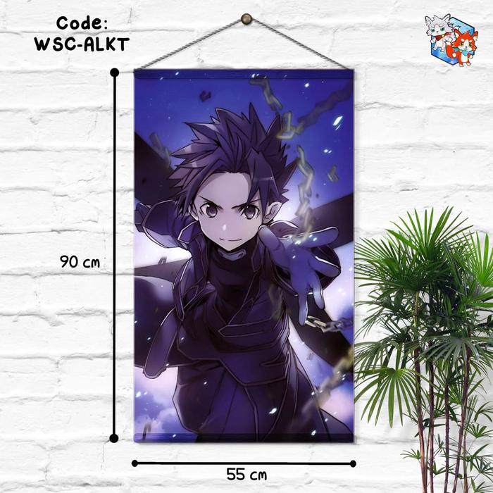 Gambar Wall Scroll / Poster Gantung Anime Sword Art Online Kirito - Kirito dari Dream Hobby Shop undefined Tokopedia