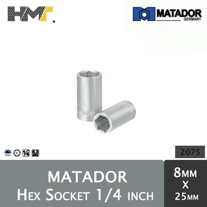 Gambar MATADOR 2075 Socket 1/4" 8 x 25 mm dari The Handyman's Toolbox undefined Tokopedia
