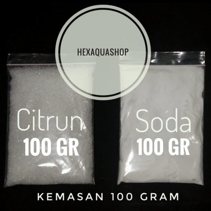 Gambar Racikan bahan Cisod 100 gram - citrun plus baking soda untuk co2 diy dari HexAquaShop undefined Tokopedia