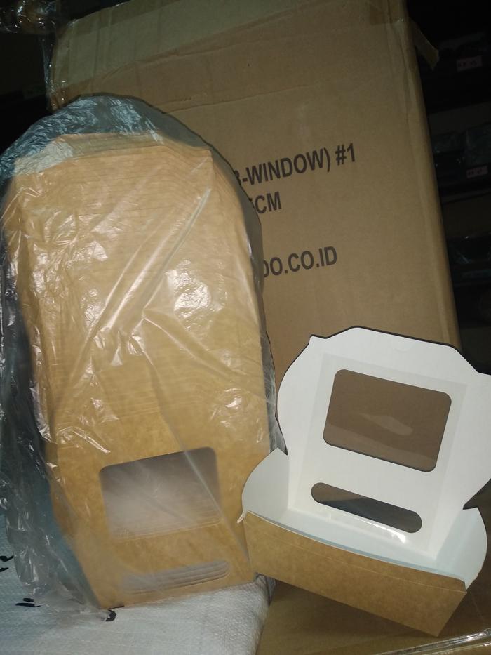 Gambar BROWN PAPER KRAFT LUNCH BOX WINDOW SIZE M - MEDIUM - ISI 50 PCS dari BCA FOOD PACKAGING undefined Tokopedia