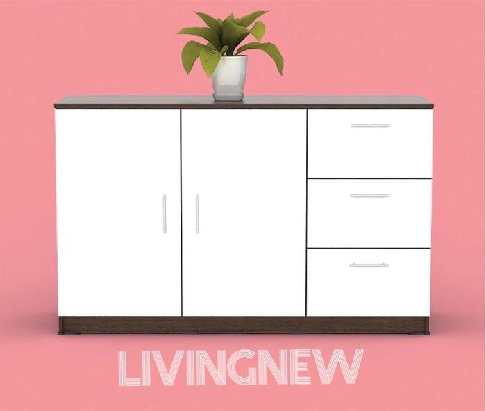 Gambar Lemari Rak Serbaguna Deswar Alba SB 120cm Metropolis - Cokelat dari Living New undefined Tokopedia