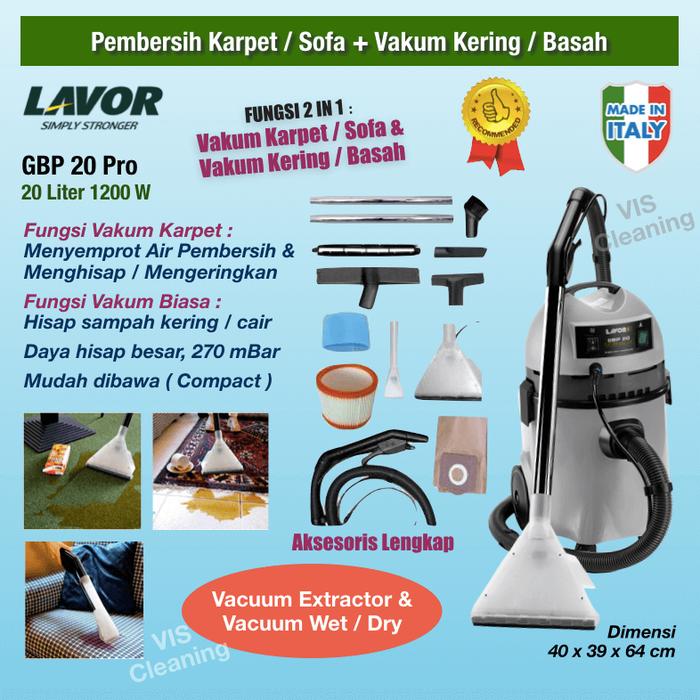Gambar Carpet Cleaner (Vacuum Extractor) 20 Liter Lavor GBP 20 Pro dari VIS Cleaning undefined Tokopedia