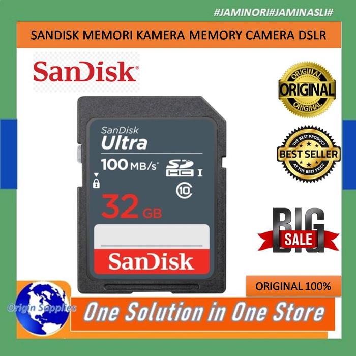 Gambar MEMORI KAMERA MEMORY CAMERA DSLR SDHC 32 GIGA BYTE 32GB SDCARD SD CARD - 32GB 100MBps dari OriginSupplies undefined Tokopedia