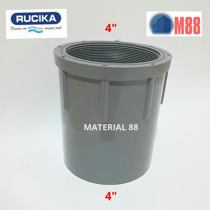 Gambar SDD 4 inch RUCIKA AW Sok Drat Dalam - Faucet Socket Pipa PVC dari MATERIAL 88 undefined Tokopedia