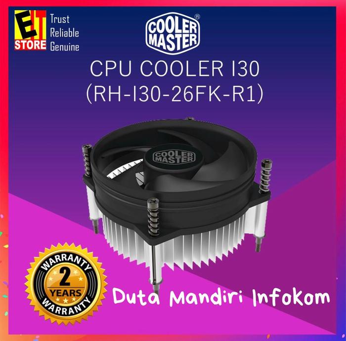 Gambar Cooler Master i30 CPU Cooler - 92mm Low Noise Cooling Fan & Heatsink dari Duta Mandiri Infokom undefined Tokopedia