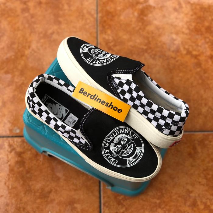 Jual Vans slipon john van hamersvled Hitam, 43 Kota Surabaya