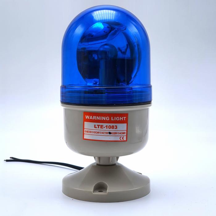 Gambar LTE-1083 LAMPU ROTARI, ROTARY WARNING LIGHT, 5 WATT, AC 220V - Biru dari BeaconLedalarm undefined Tokopedia
