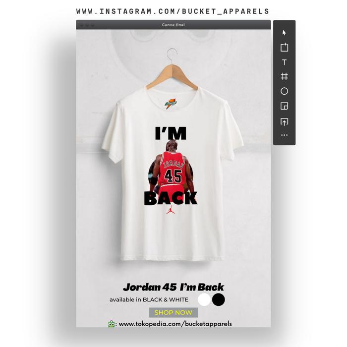 Jual Michael jordan tshirt (I'm Back 