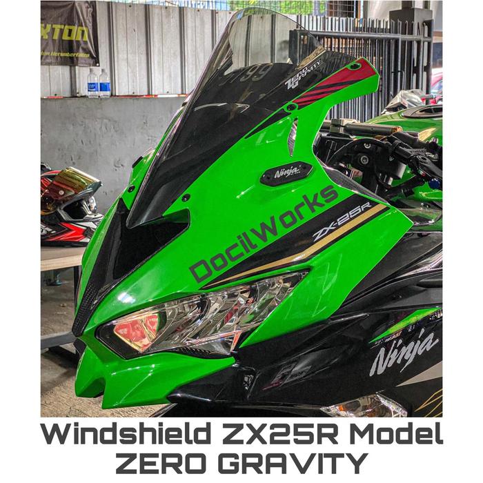 Gambar Docilworks - Visor Windshield ZERO V2 Kawasaki ZX25R - HITAM PEKAT dari Docilworks Windshield undefined Tokopedia