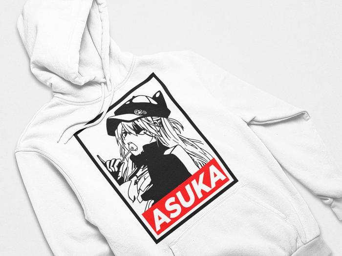 Jual Hoodie Asuka Langley Neon Genesis Evangelion Hitam, XXL