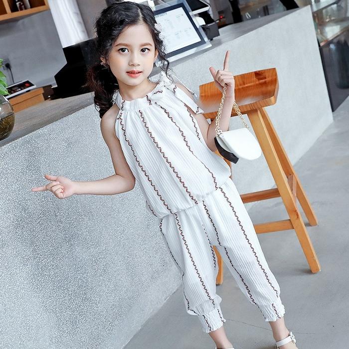 Gambar Setelan Tank Top CATCHY celana panjang anak perempuan - Putih, 100 dari EXCEL olshop undefined Tokopedia