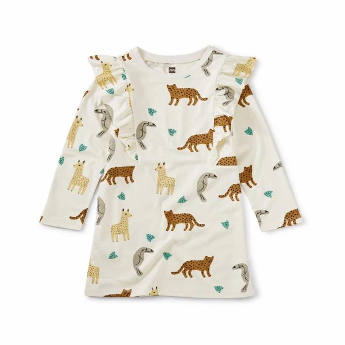 Gambar Tea Collection Dress Animals - Putih, 4-5 tahun dari BABY FASHION FUN undefined Tokopedia