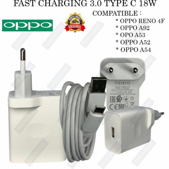 Ori Oppo Reno 4f Oppo A52 Charger Type Oppo A53 Fast Charging