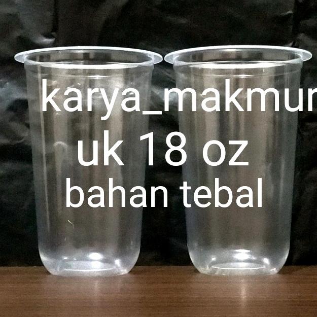 Gambar gelas plastik oval tebal uk 18 oz pp cup (1 roll isi 50 pcs) dari karya makmur89 undefined Tokopedia