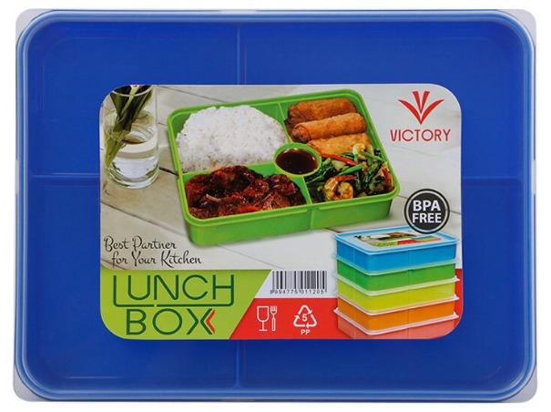 Gambar Victory Kotak Makan Lunch Box 1600ml - Biru, soft dari Chellodion undefined Tokopedia