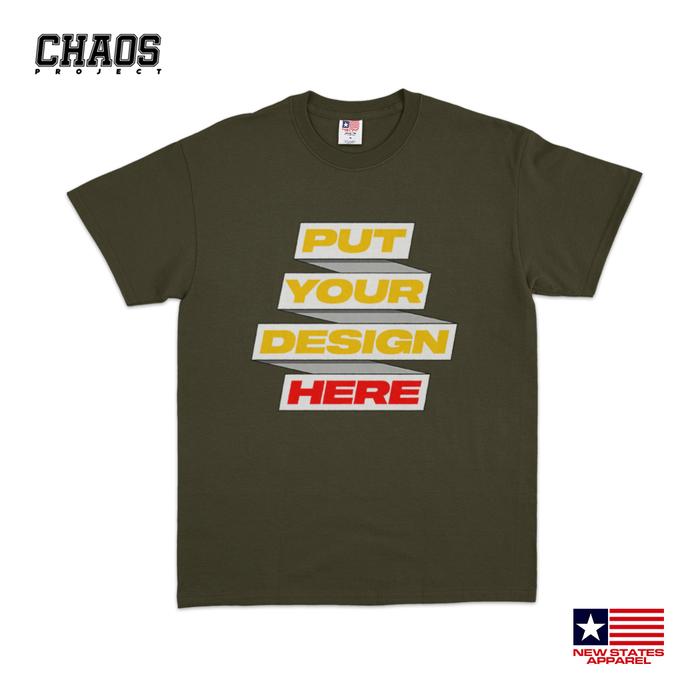 Gambar CUSTOM DESIGN BASIC T-SHIRT - Green Army, M dari Chaos Project Co undefined Tokopedia