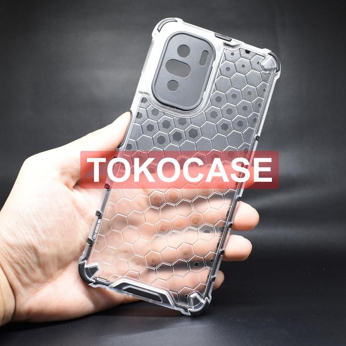 Gambar Honeycomb Hardcase Casing Xiaomi Poco F3 - Clear dari TOKOCASE undefined Tokopedia