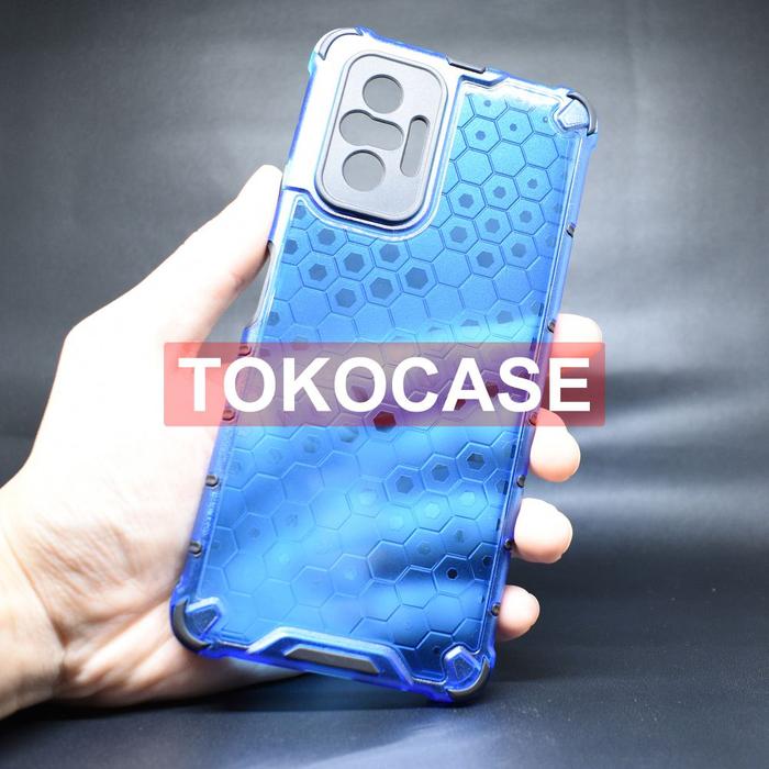 Gambar Honeycomb Hardcase Casing Xiaomi Redmi Note 10 Pro / Note 10 - Biru, Note 10 dari TOKOCASE undefined Tokopedia