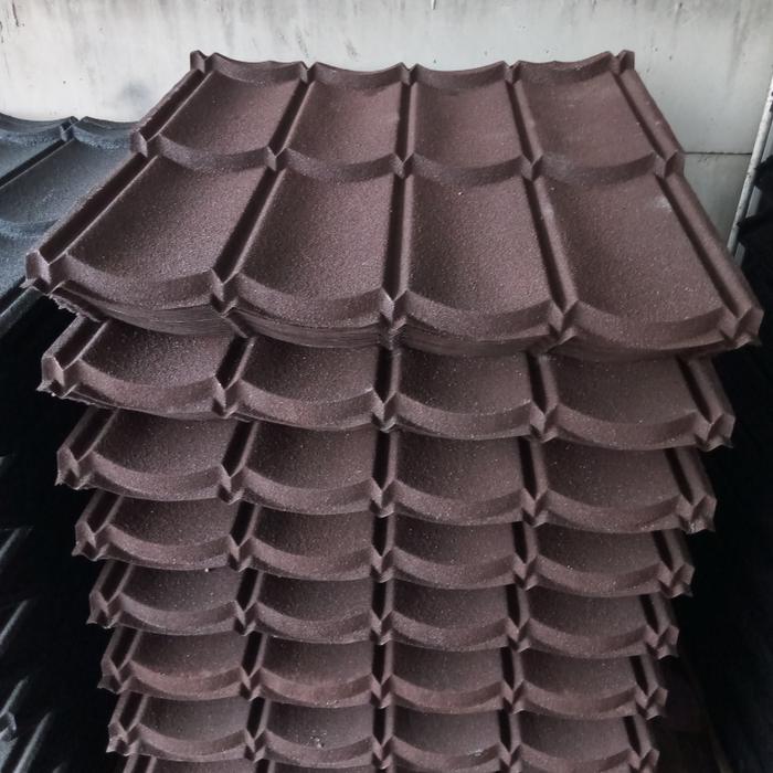 Gambar Genteng Metal Pasir Reguler (Berat Real) - Cokelat dari Patihpedia undefined Tokopedia