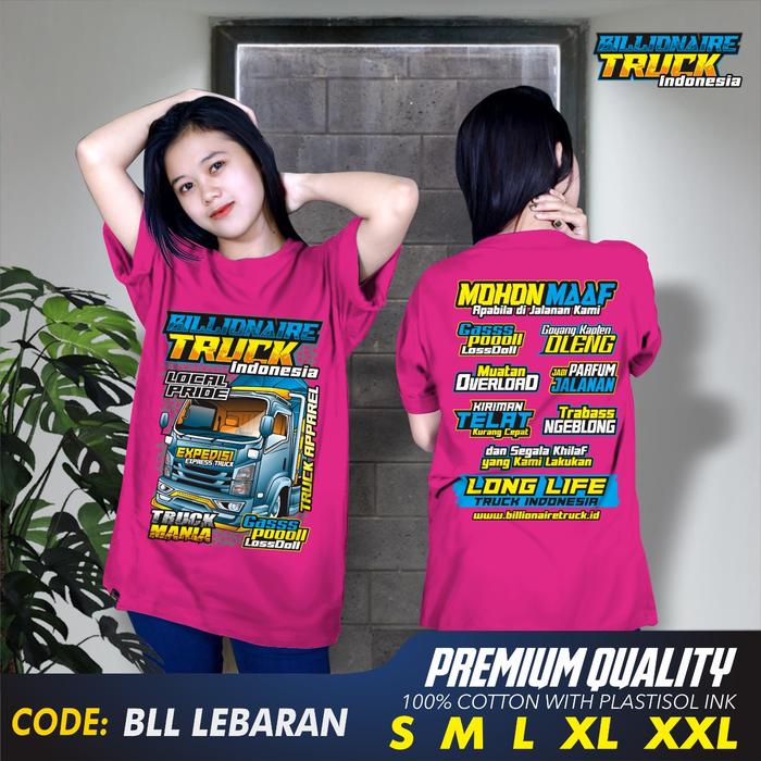 Gambar Kaos Truk Edisi Lebaran Truck Canter Katun Combed 24s Size Dewasa - Pink, XL dari Djuragan Medit undefined Tokopedia