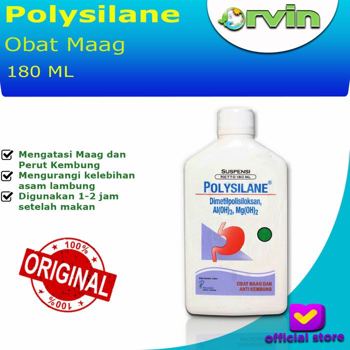 Gambar POLYSILANE SUSPENSI 180 ML,OBAT MAAG,OBAT KEMBUNG dari Orvin Health &amp; Beauty undefined Tokopedia
