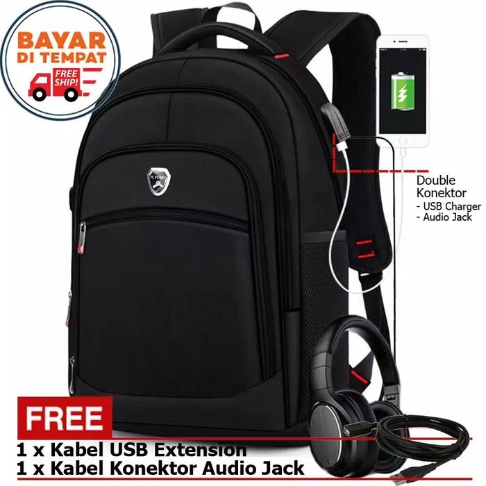 Gambar Tas Ransel Pria PL POWER PL300 Import Port USB Charger - Hitam dari Monsta Collection undefined Tokopedia