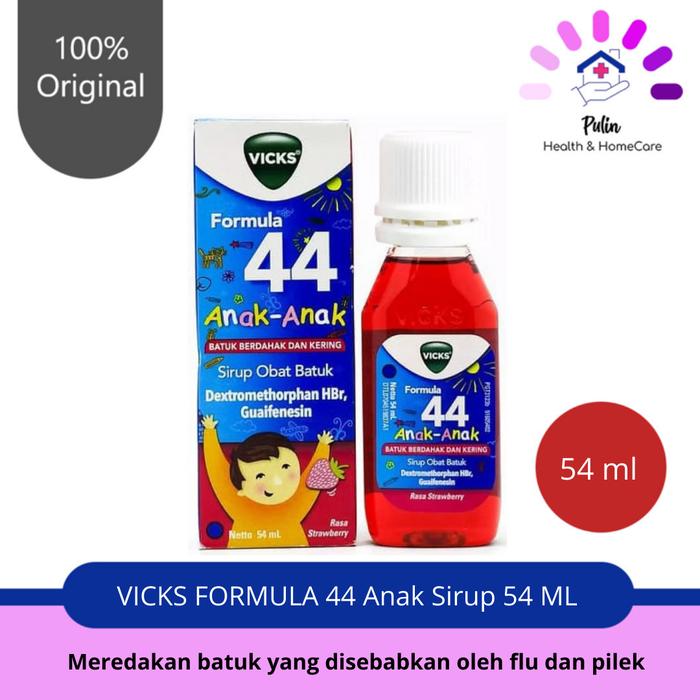 Gambar VICKS FORMULA 44 Anak Sirup 54 ml - 27 ml / Obat Batuk Anak - 27 ml dari Pulin Health&HomeCare undefined Tokopedia