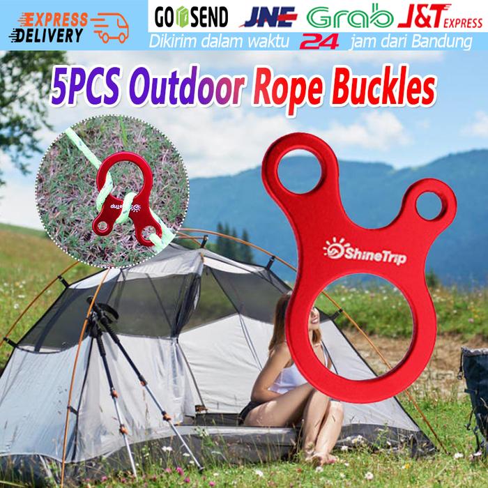 Gambar Gesper Pengencang Tali Tenda 3 lubang Rope Buckle Tensioner Camping - 5PCS dari Soya Global undefined Tokopedia