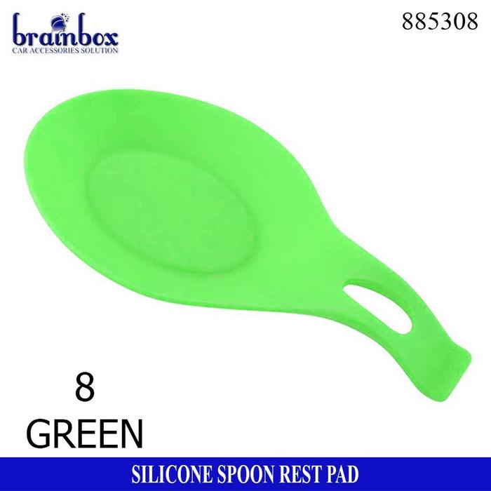 Gambar Silicone Spoon Rest Pad Holder Pad Kitchen Utensil Alas Centong Sendok - 8 GREEN dari Brainbox Car and Home undefined Tokopedia